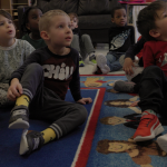 Children at Campus Children’s Centre during I Love to Read month at UM's Fort Garry campus.