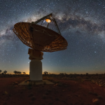 CSIRO’s ASKAP radio telescope on Wajarri Yamaji Country. ​Credit: CSIRO/Alex Cherney​