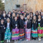 2022-2023 ICE program students surrounded by Elders, ICE alum, community leaders and loved ones.