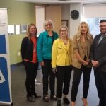 Event organizers and panellists left to right: Eileen Derksen, Director of Continuing Professional Development, Law Society of Manitoba; Wendy Whitecloud, Elder-in-Residence, Faculty of Law; Darla Rettie, Pitblado Law; Heather Berthelette, CEO, Spirit Healthcare Group of Companies; Yvan Larocque, Clinical Instructor & Supervising Lawyer, L. Kerry Vickar Business Law Clinic, Faculty of Law; Alyssa Schachter, Equity Officer & Policy Counsel, Law Society of Manitoba; Marc Kruse, Director of Indigenous Legal Learning & Services.