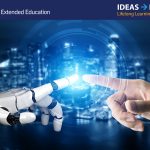 Photo of robot finger touching human finger.