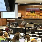 Federal Court of Appeal Justice Gerald Heckman guest lectures to all first-year law students enrolled in the Legal Methods course on Oct. 13, 2023.