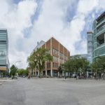 Panoramic view of Bannatyne Campus from street level.
