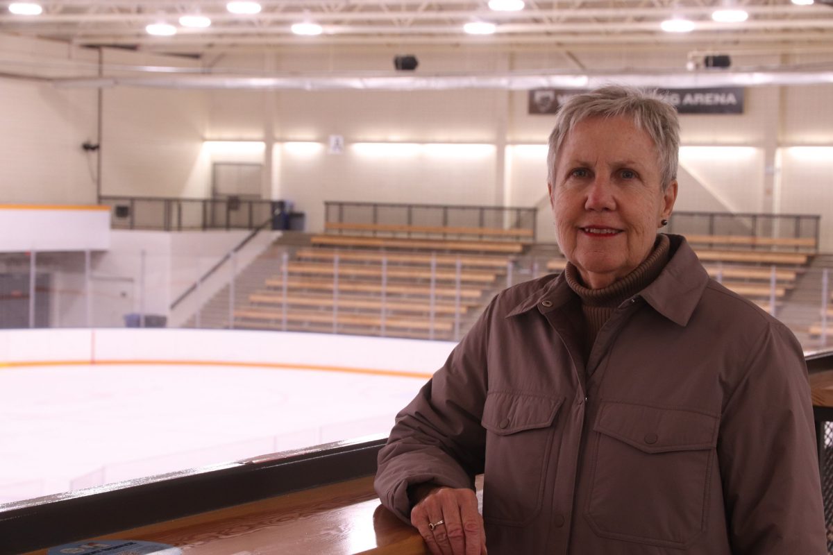 Nancy Barkwell inside the Wayne Flemming arena