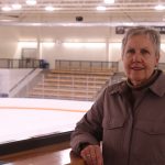 Nancy Barkwell inside the Wayne Flemming arena
