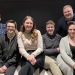 2023 Solomon Greenberg participants left to right: Thomas Mooney, Noah Scatliff, Genevieve Smith, Tyson Priebe, Melinda Moch, Dominique Gibson (standing behind Melinda).