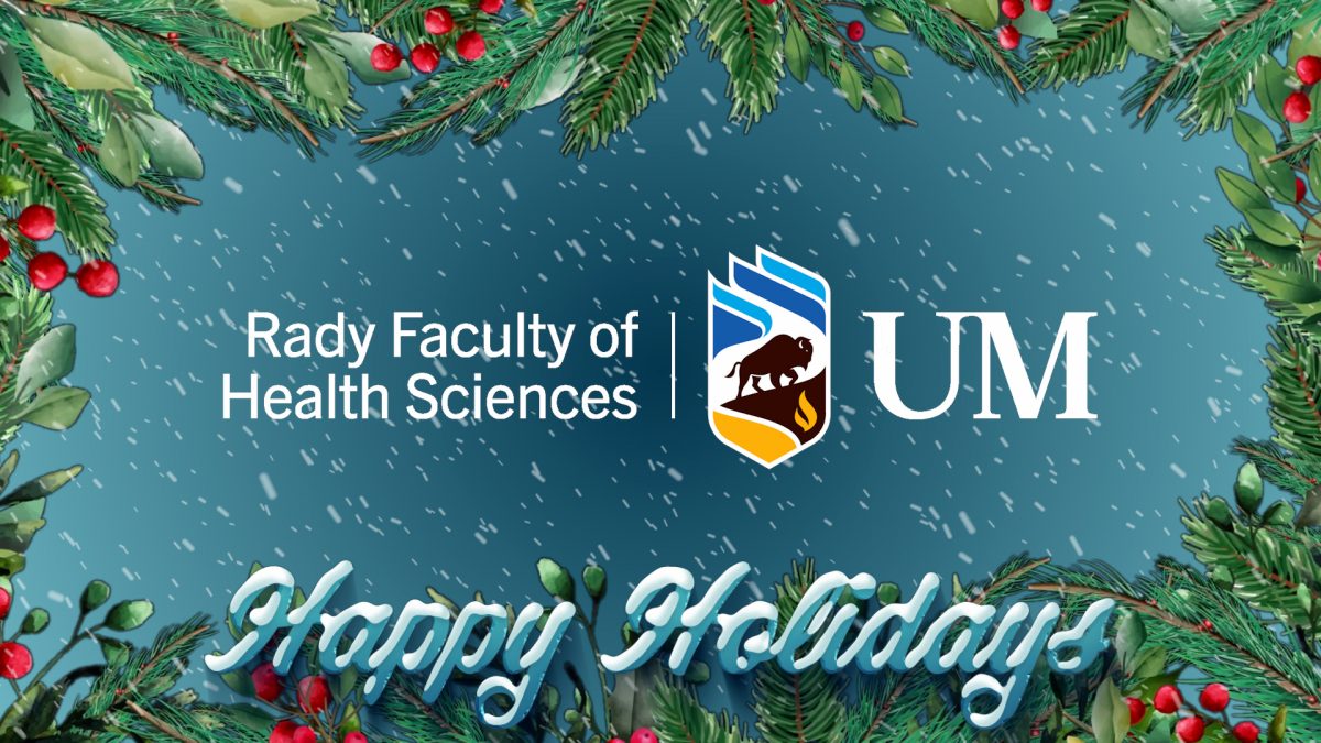 Rady Faculty logo with snow and tree branch border