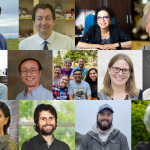 A collage of 13 profile photos of people with diverse backgrounds and appearances, mostly smiling at the camera, in a professional setting.