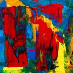 Abstract image of painted colours