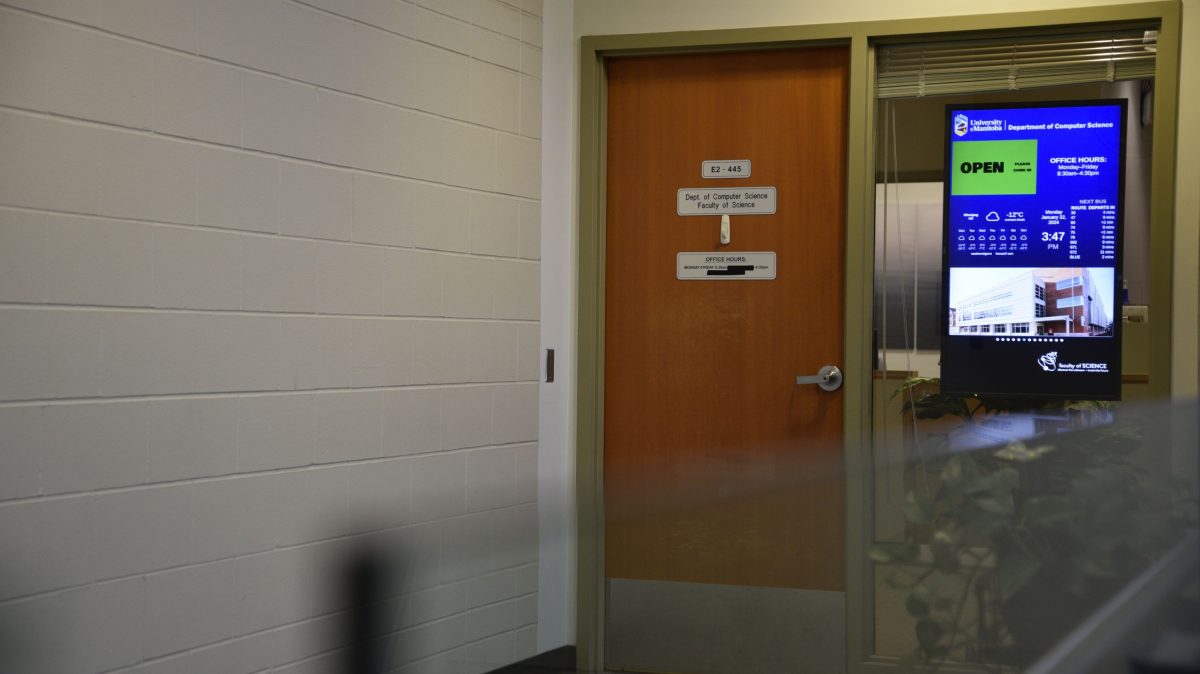 Front door computer science department.