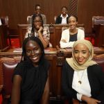 UM Faculty of Science student Reem Elmahi (right) in the House of Commons.