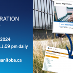 Background image is set in summer with an image of a large windowed building. two screen shots of, one is of New Aurora registration card and the other shows Aurora classic tabs and links menu