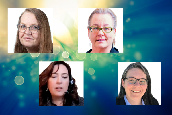 Pictures of the 4 panelists from the Trauma Informed Teaching Panel