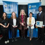 L to R Anam Ara, Sara Crooks, Dr. Kelley Main,Ruwani Wimalasekara, Samual Lawal