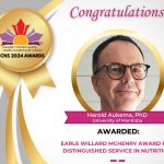 Harold Aukema award announcement