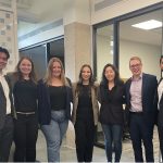 Business and Arts Clinic summer students left to right: Ken Vong (2L), Lisa Haydey (3L), Moira Kennedy (3L), Serena Bevilacqua (2L), Kassandra Taverner (3L), Connor Giesbrecht (3L), Kaeten Wader (3L).