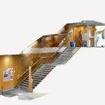 Preliminary photogrammetry (3D scan) of John A. Russell staircase.
