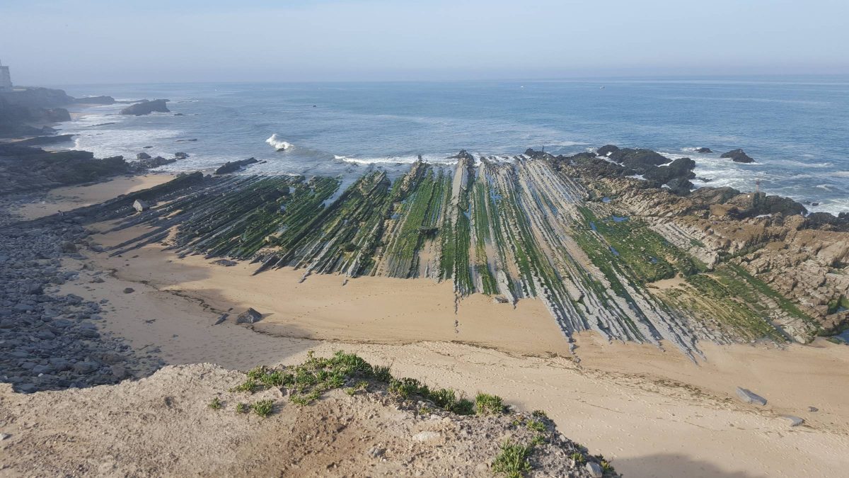 View of the Middle Jurassic sedimentary rocks that crop out at Figueira da Foz, Portugal