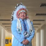 Grand Chief Jerry Daniels poses in the Hudson's Bay building in downtown Winnipeg.