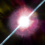 Artistic impression of a pulsar.