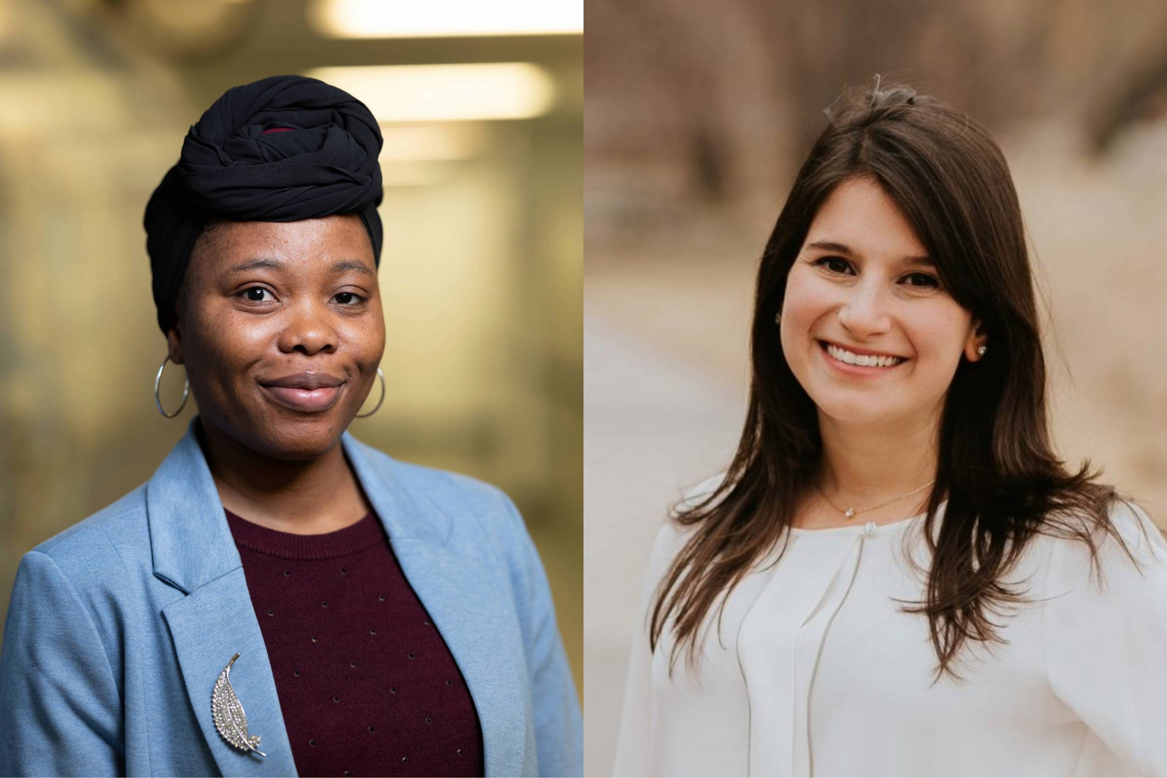 Adewunmi Giwa and Anne Manson, 3MT finalists from the Faculty of Agricultural and Food Sciences