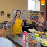 Students discuss the benefits of eggs