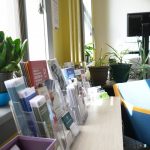 Reception area and service brochures in the Student Services at Bannatyne Campus, room S211 Medical Services Building