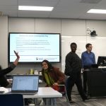 Two facilitators and two participants in the Effective Communication workshop at The Centre.