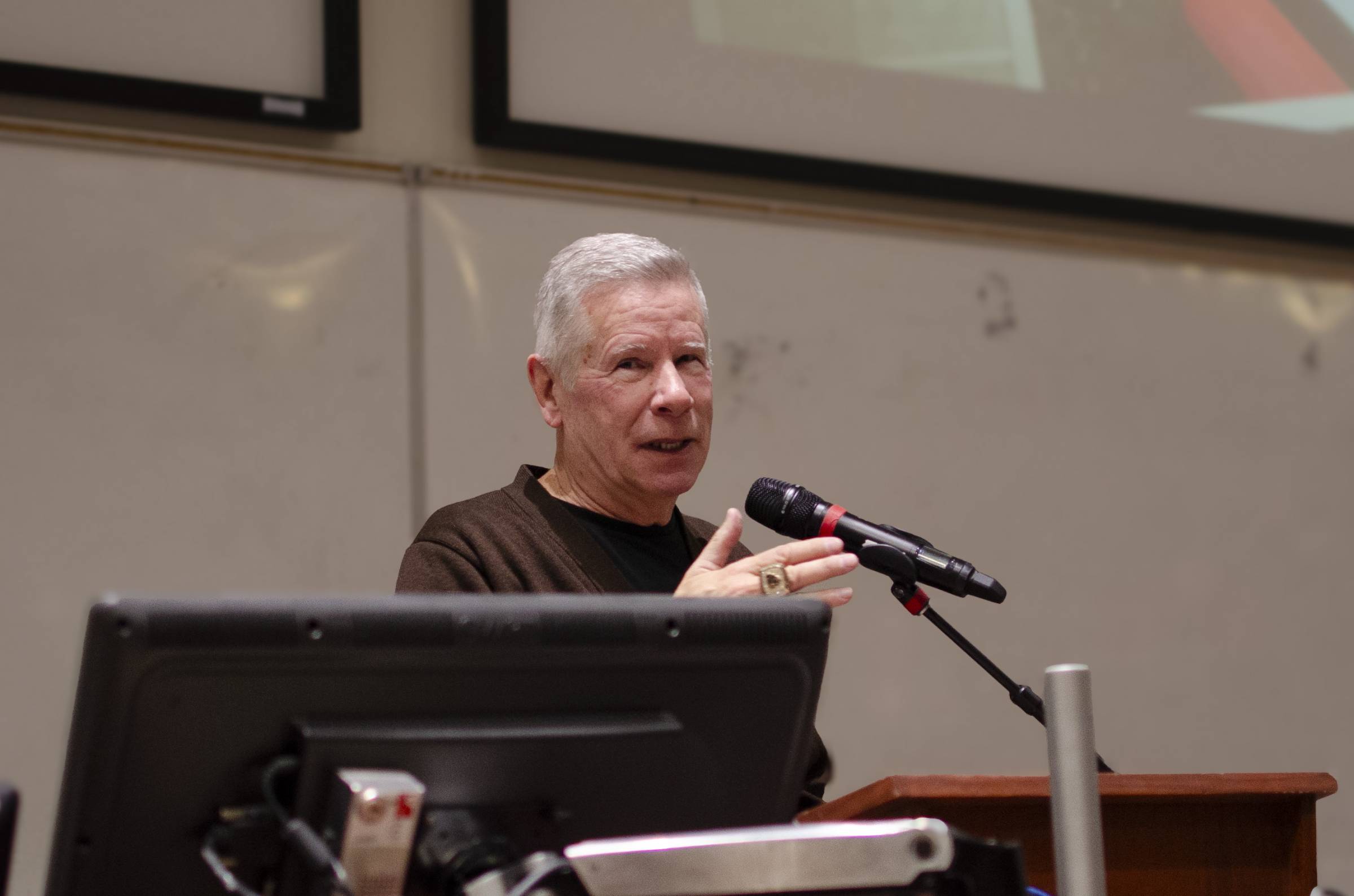 Brian Dobie speaking at the Marjorie Ward Lecture