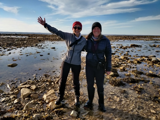 Veronica Coppolaro (left) and Emma Ausen (right) in the field. Photo supplied by Emma Ausen and Veronica Coppolaro.