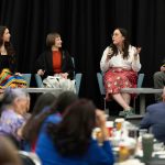 Faculty of Architecture representatives engage in a panel discussion where they shared their faculty’s Reconciliation journey and how the Framework can drive change at UM.