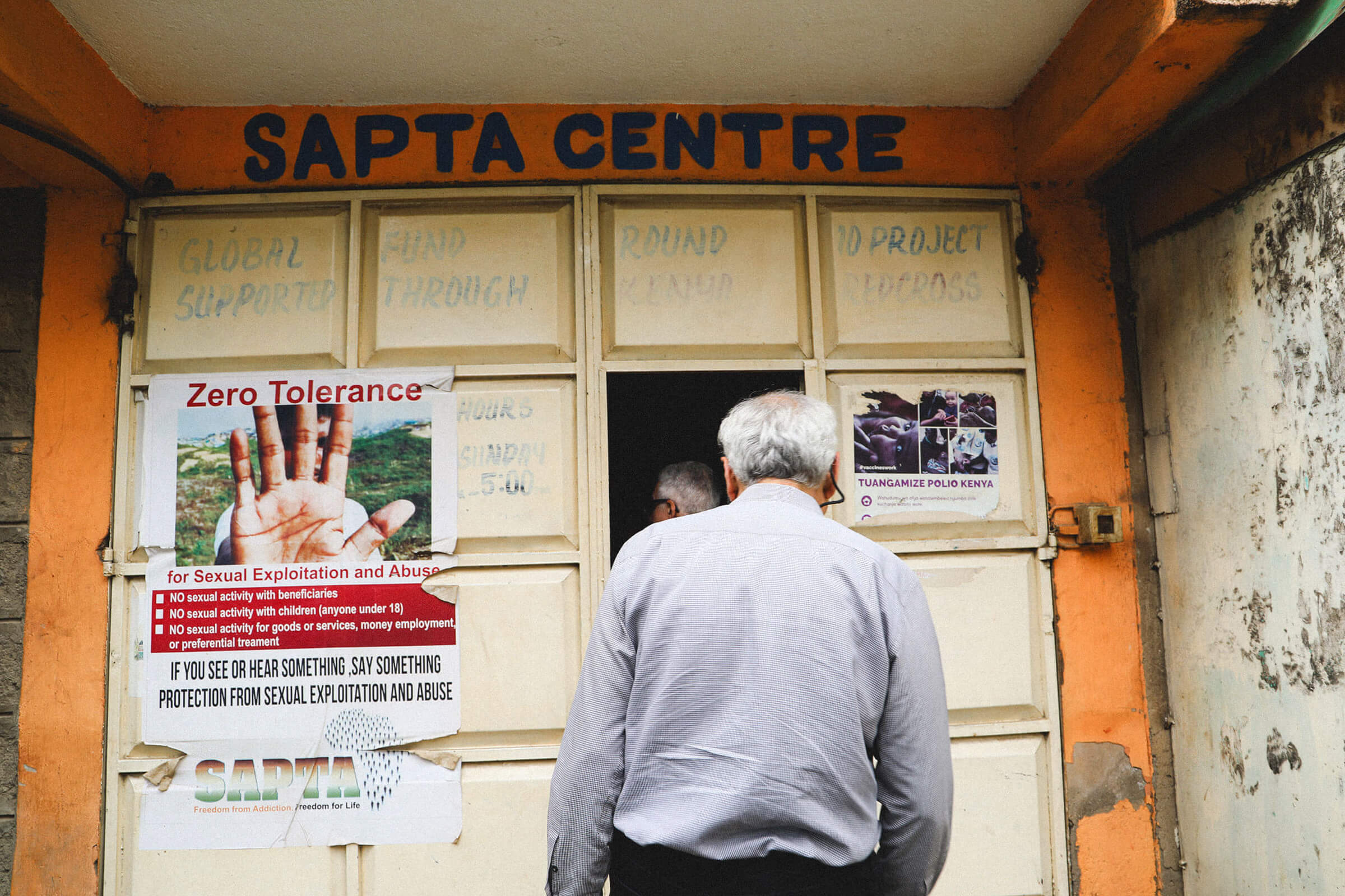 UM researcher and physician Dr. Stephen Moses walks into the SAPTA Centre. In 2007 Moses co-led a study showing that circumcision reduced the risk of HIV infection by 50 to 60 per cent in men who had heterosexual sex. The discovery was named one of the biggest medical breakthroughs of the year by <em>Time</em> magazine.