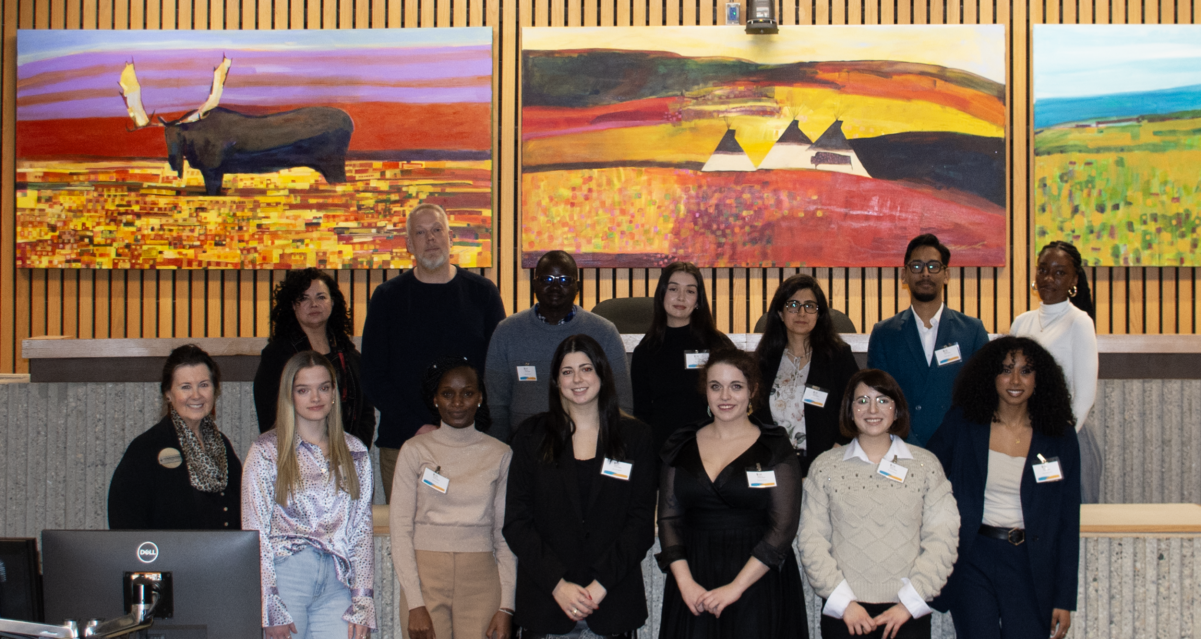 Master of Human Rights students in their graduating year give a presentation to the human rights advocacy community sharing their major research. Senator Marilou McPhedran (far left) gave the keynote address.