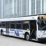 Winnipeg Transit bus on campus