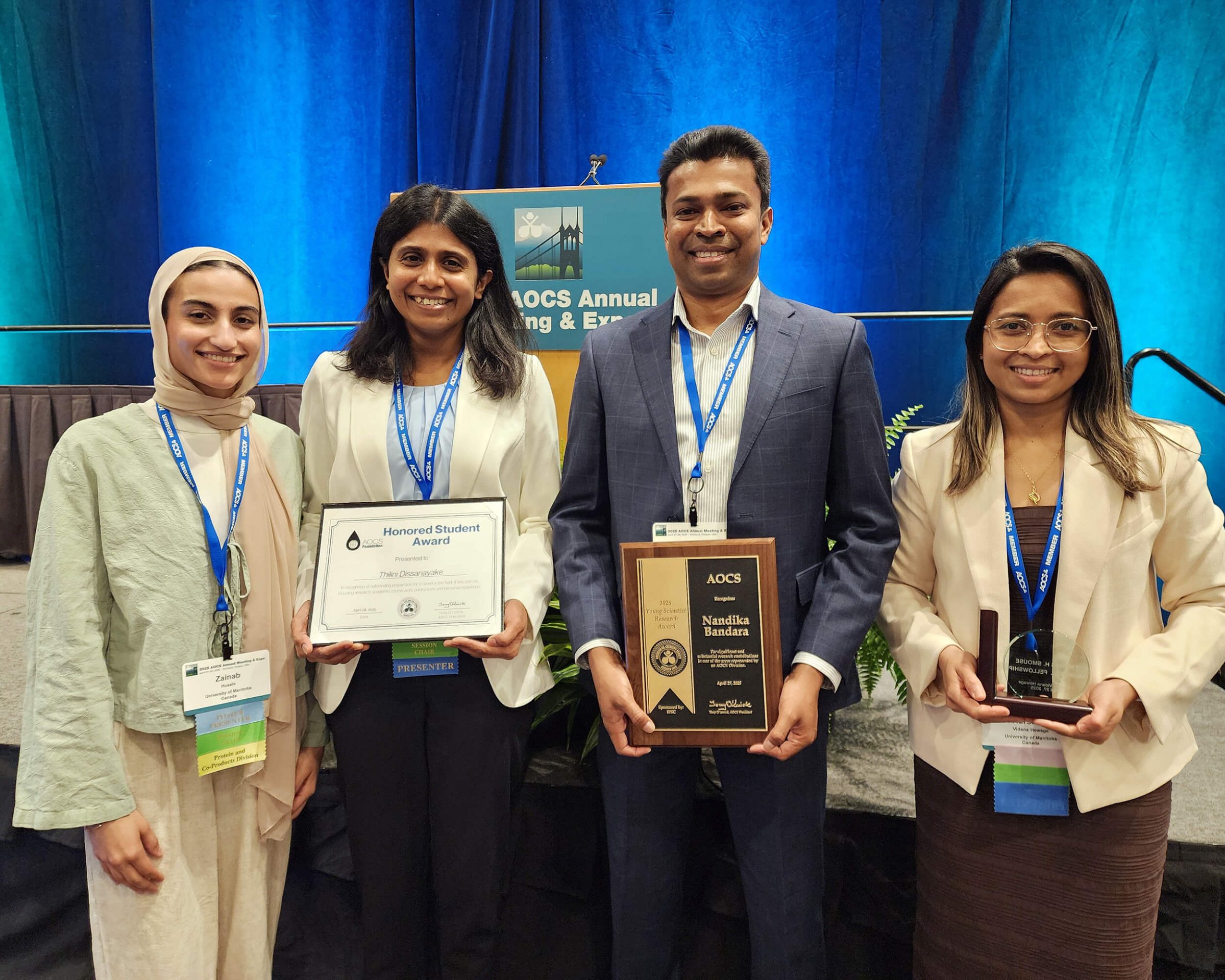 2025 American Oil Chemists' Society (AOCS) Award winners