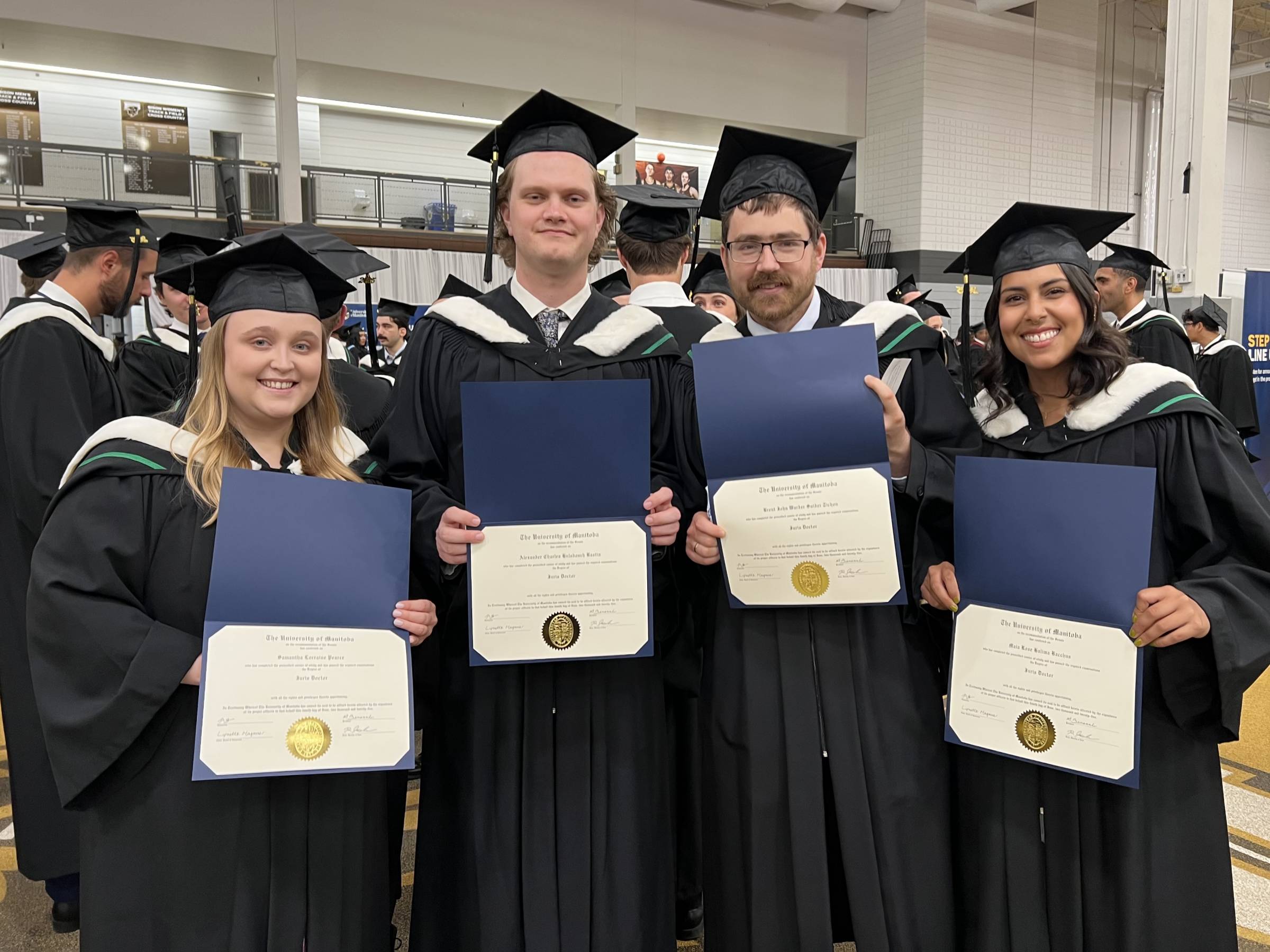Left to right: Samantha Pearce, Alexander Bastin, Brent Tichon, and Maia Bacchus