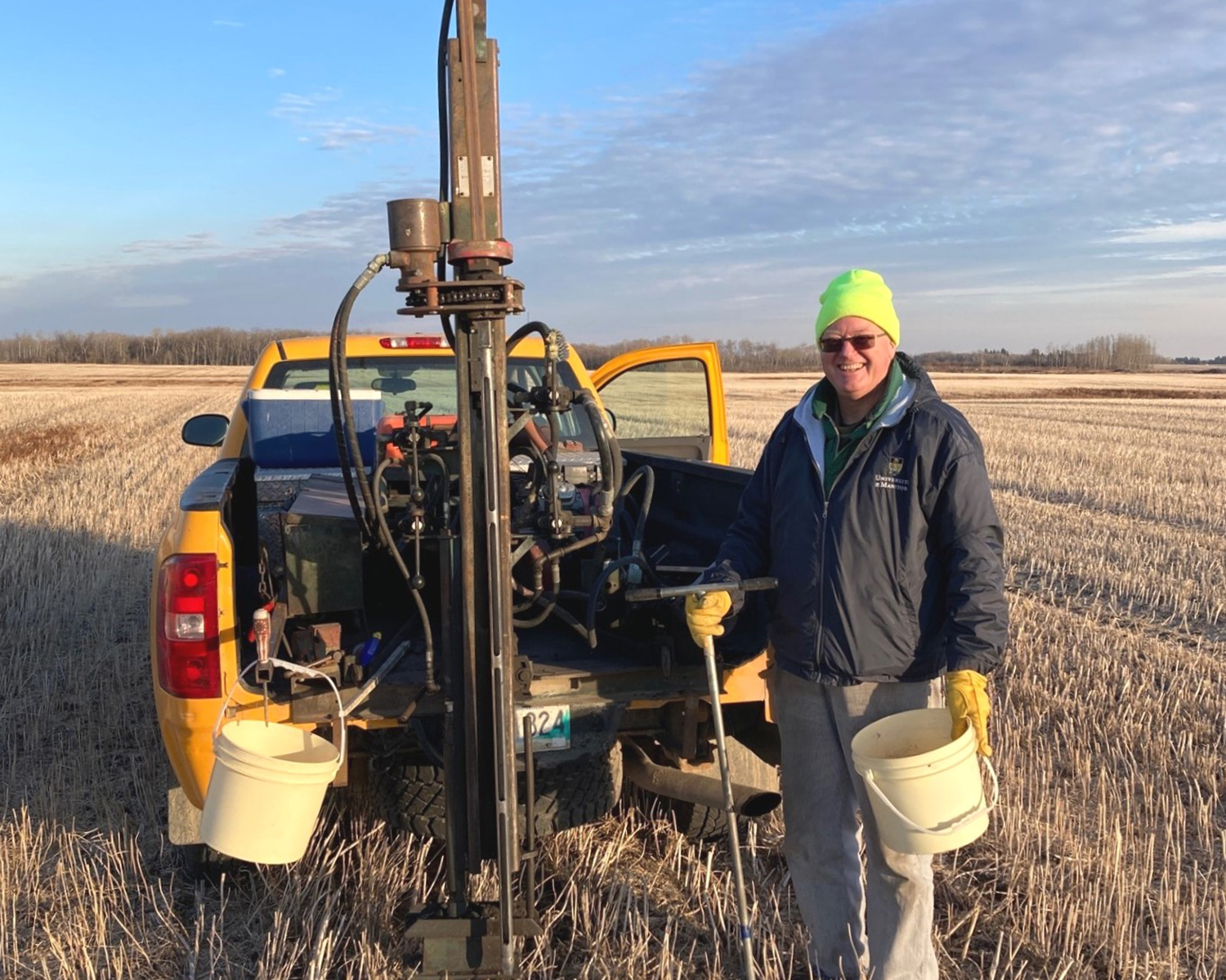 Dr Don Flatten at Gurr farm