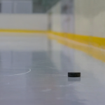 hockey rink and puck