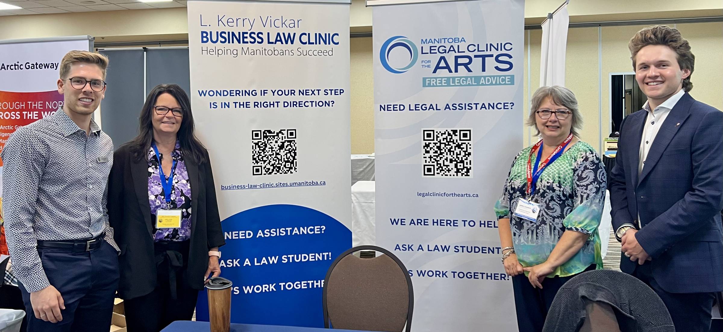 Cole Hutchison (2L), Sheryl Matheson (NACC President), Andrea Kwasnicki (NACC Executive Director), Donald Plant (2L)