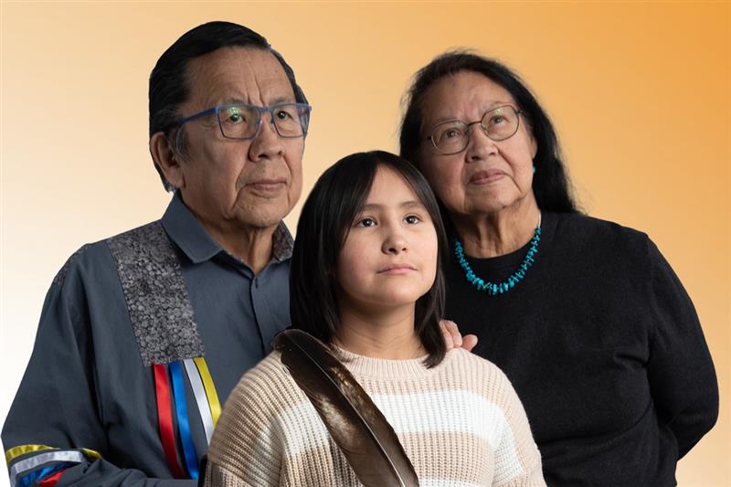 Elder Philip Paynter and Elder Florence Paynter and young girl