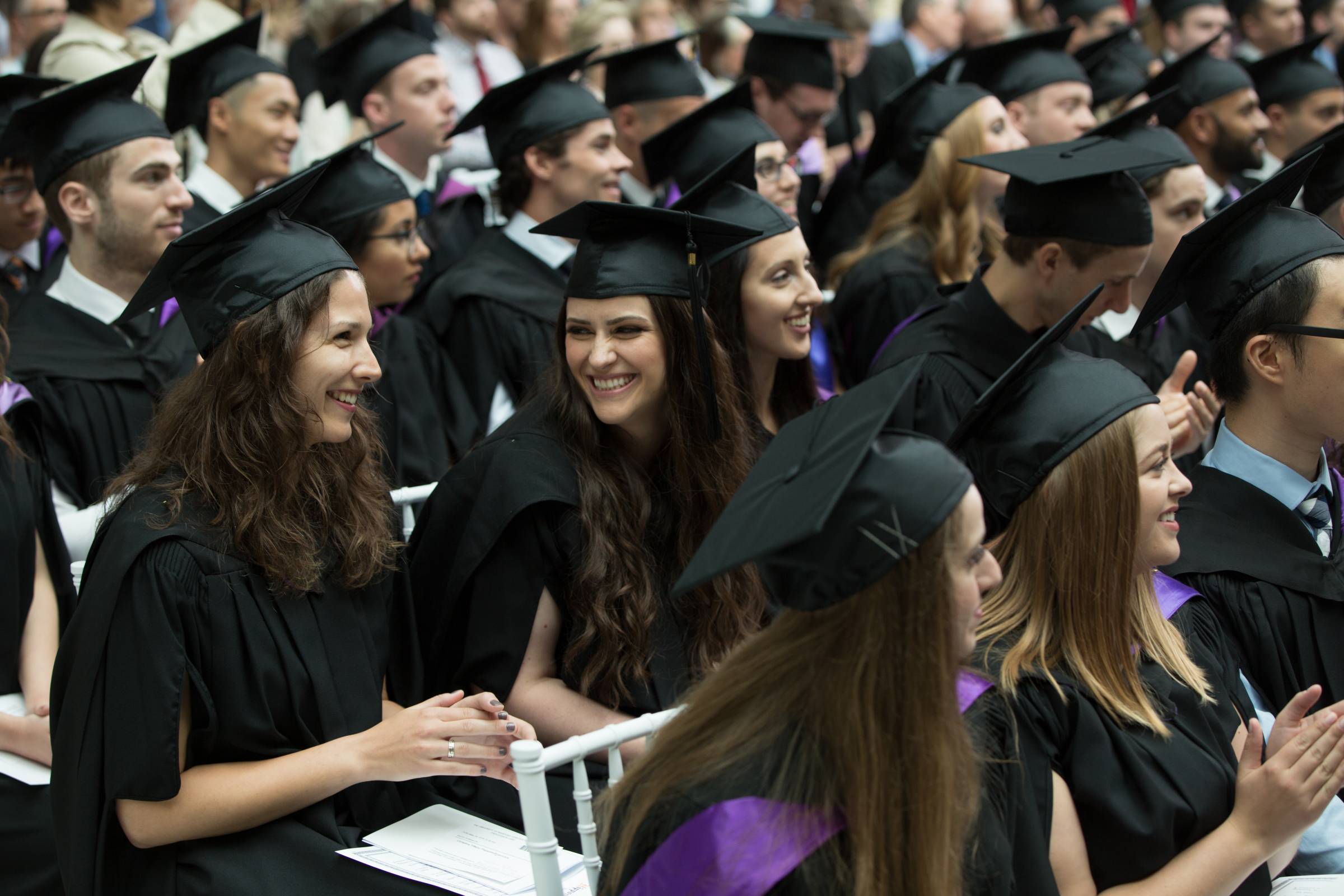 Students celebrate at a Convocation ceremony on the Bannatyne campus.