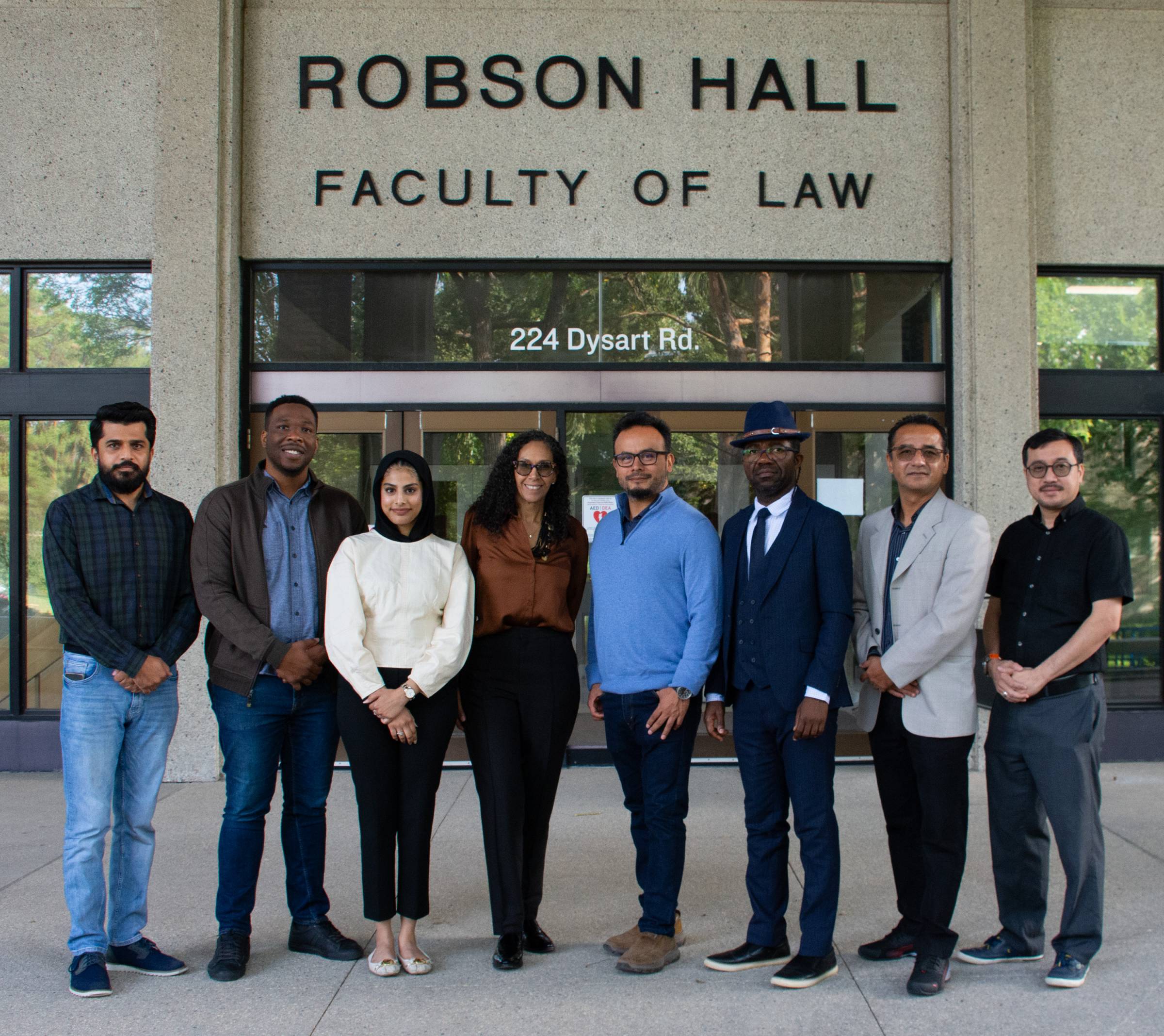 The inaugural class of UM Faculty of Law's Internationally Trained Lawyer program with Laurelle A. Harris, K.C., Director of the ITL Program, Equity & Transformation (4th from left). Photo by Christine Mazur.