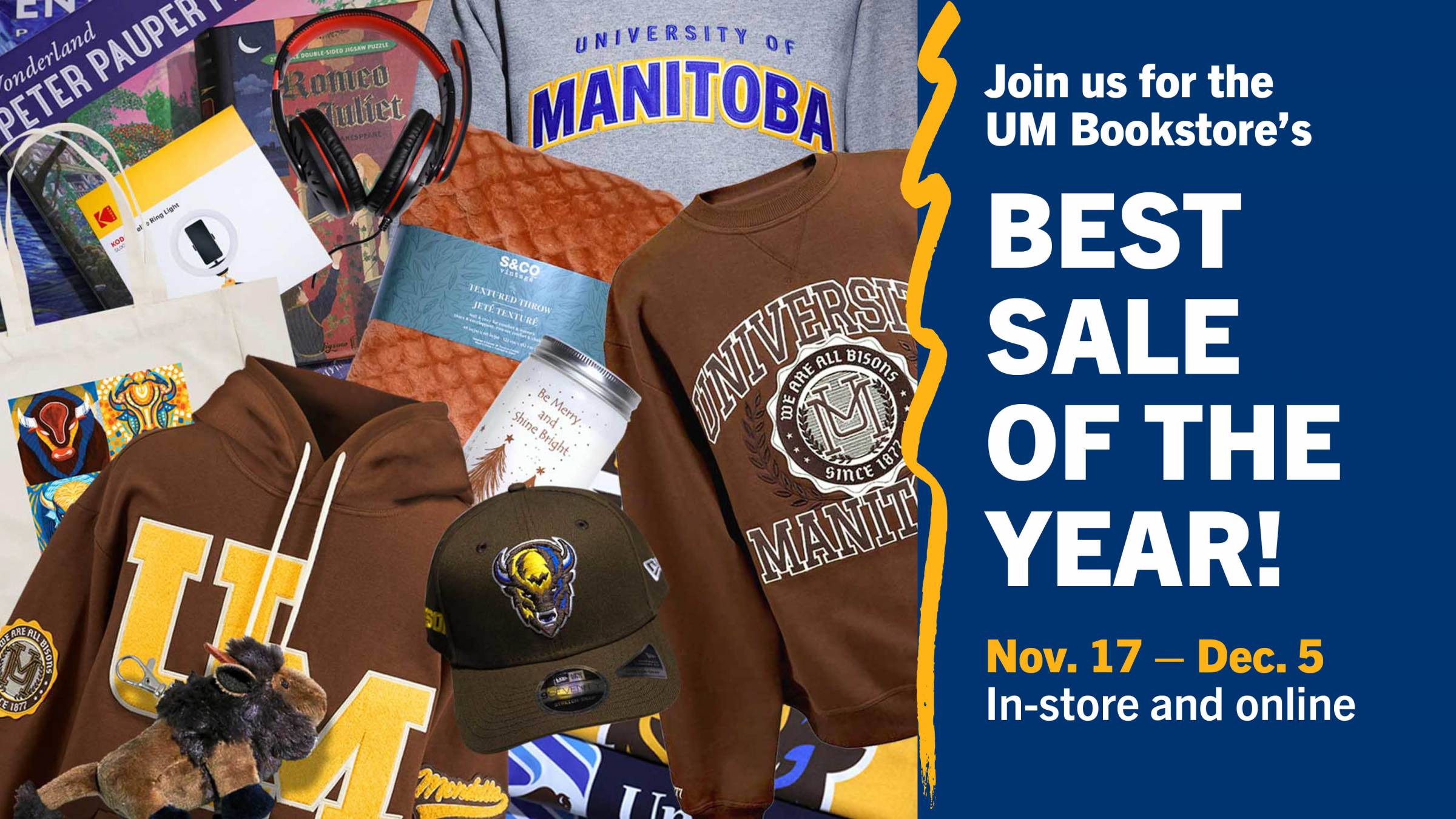 Image showing a collage of merch and apparel items.