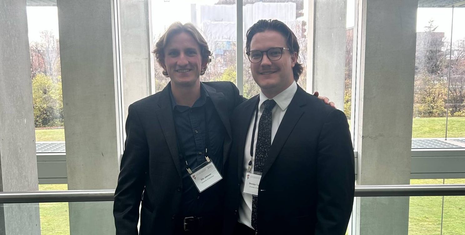 Left to right: Eric Johnson (2L) and Brendan Turnbull (2L) attended the 54th Annual Canadian Council on International Law Conference in Ottawa this November.