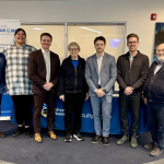 From left to right: Yvan Larocque, Jessie Canard, Travis Dech, Dr. Roberta Bondar, Paul Chorney, Cole Hutchison, and Nick Slonosky. Photo courtesy of Bonnie M. Patterson, The Roberta Bondar Foundation.